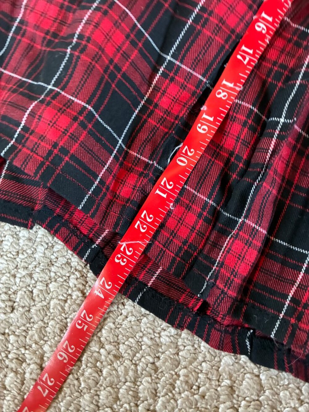 Y2K Tripp NYC Cargo Kilt Skirt Men Sz Medium Red Black Plaid Goth Punk Mall Goth - Picture 4 of 5